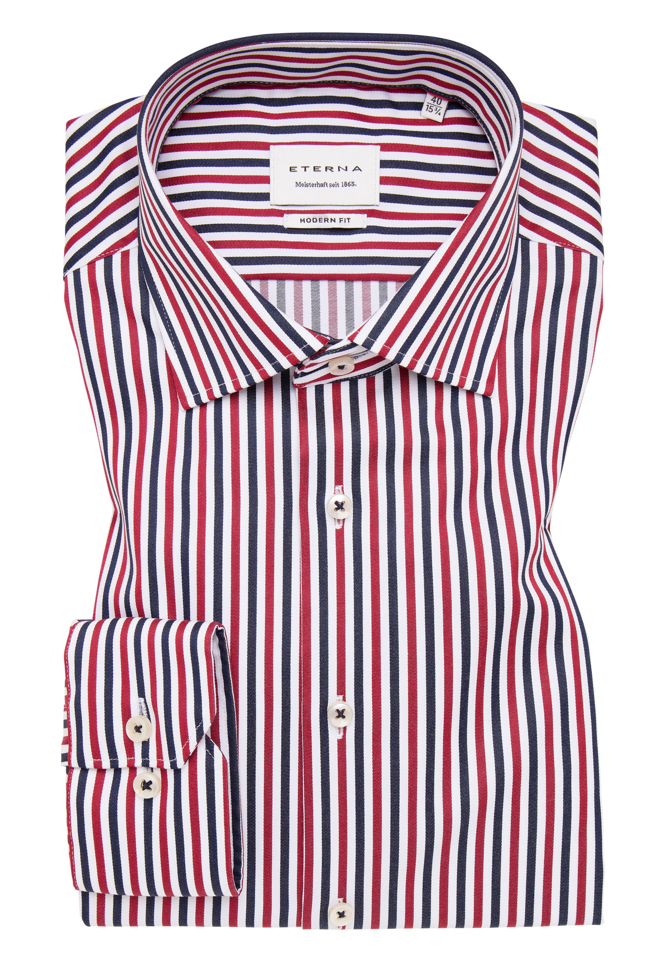 ETERNA Slim Fit Hemd in Rot