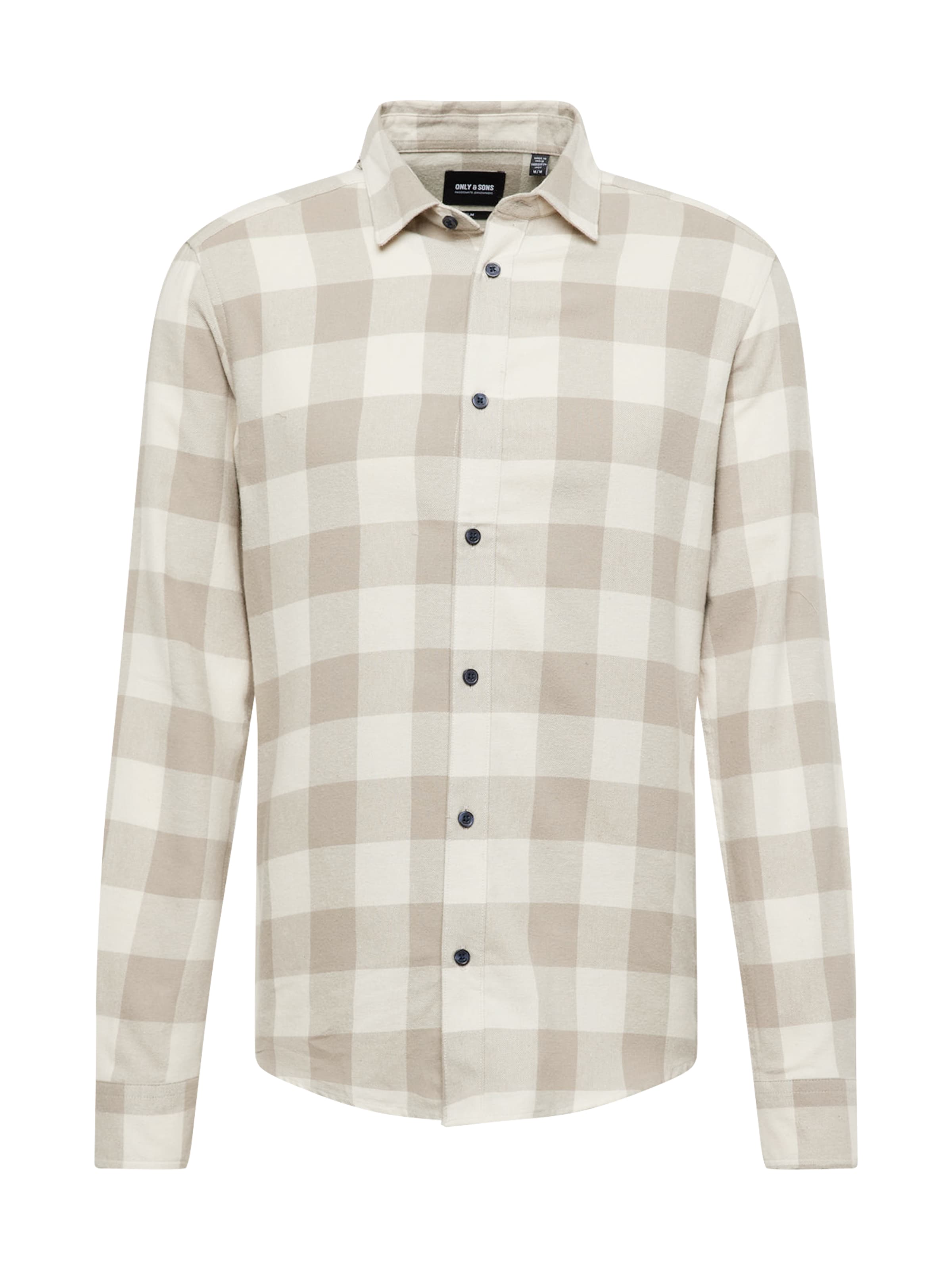 Coupe slim Chemise 'Gudmund' Only & Sons en blanc : devant