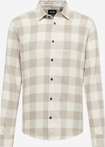 Only & Sons Slim fit Button Up Shirt 'Gudmund' in White: front