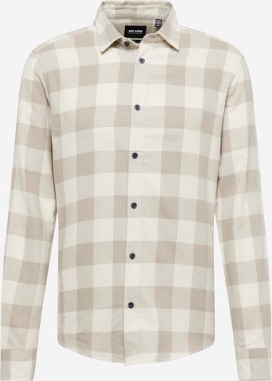 Only & Sons Paita 'Gudmund' koossa XS värissä taupe / villanvalkoinen, Tuotenäkymä