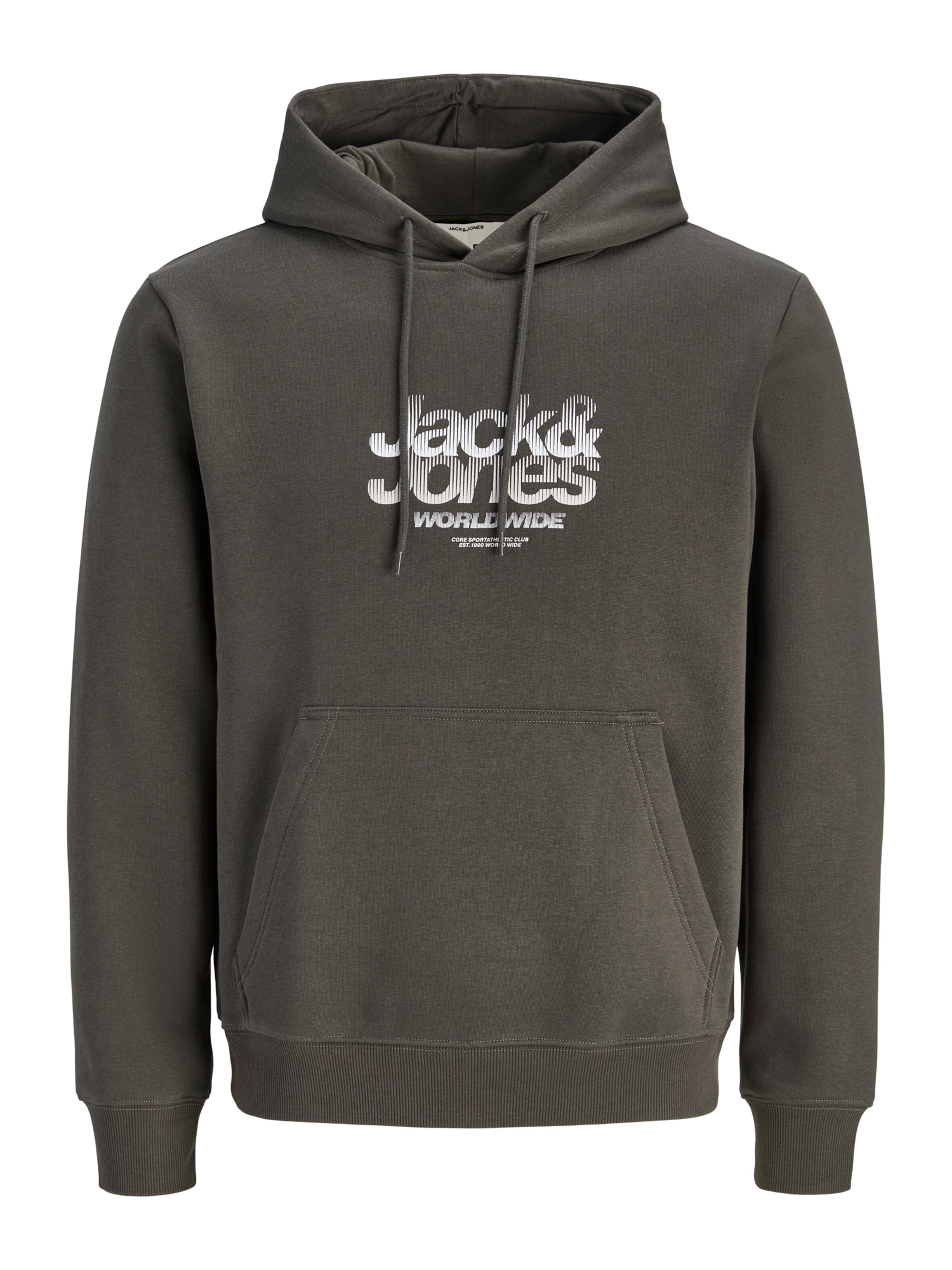 JACK & JONES Sweatshirt 'JCOECHO' in S in de kleur Aardetinten / Wit gemêleerd, Productweergave
