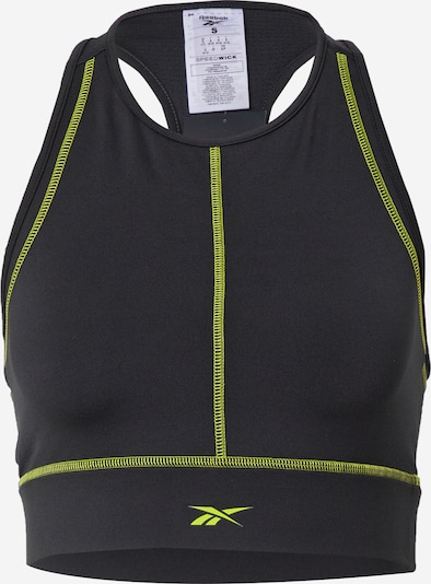 Reebok Soutien-gorge de sport en jaune fluo / noir, Vue avec produit