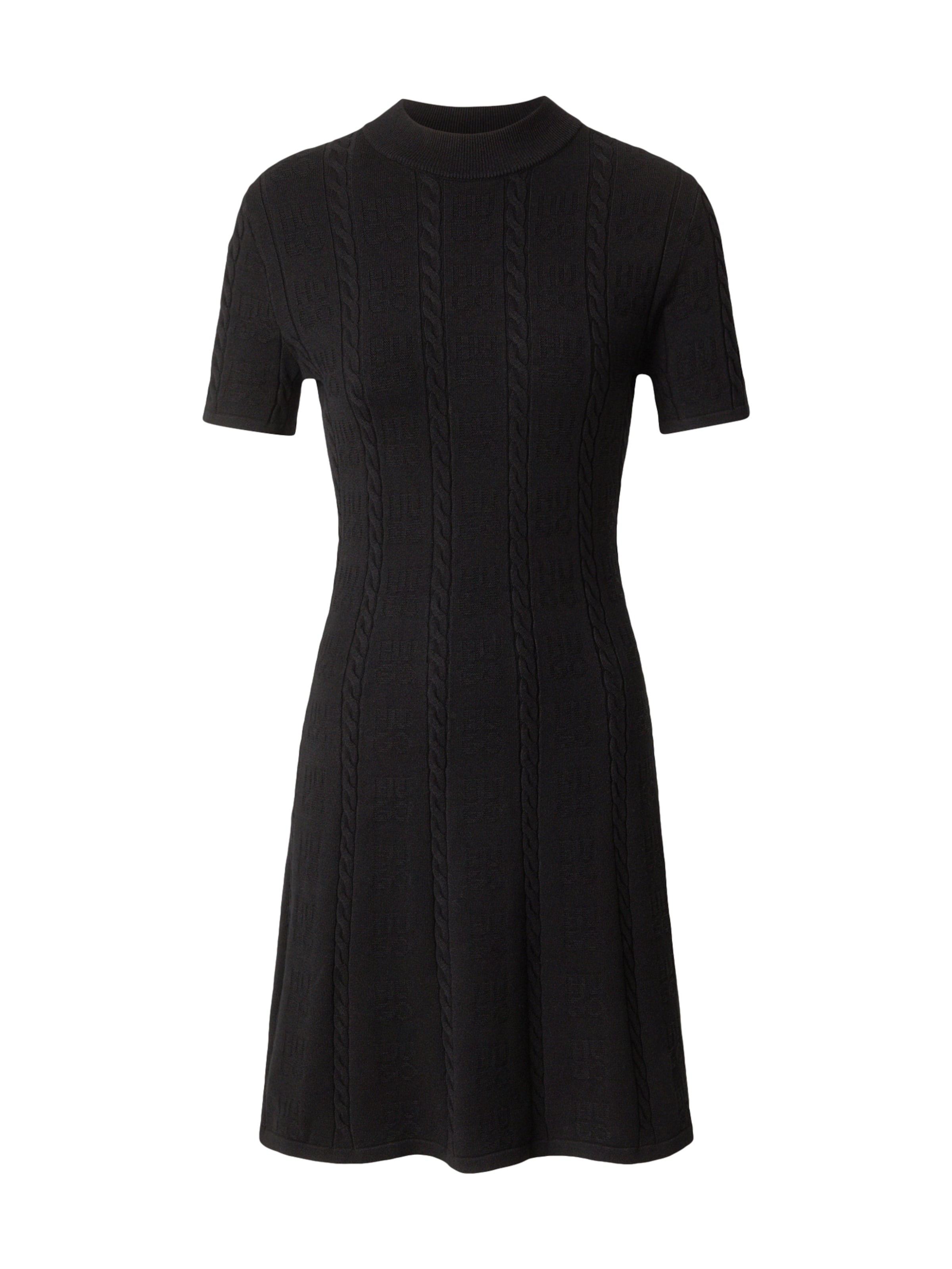 Rochie tricotat &#x27;Sinanty&#x27; de la HUGO pe negru: față