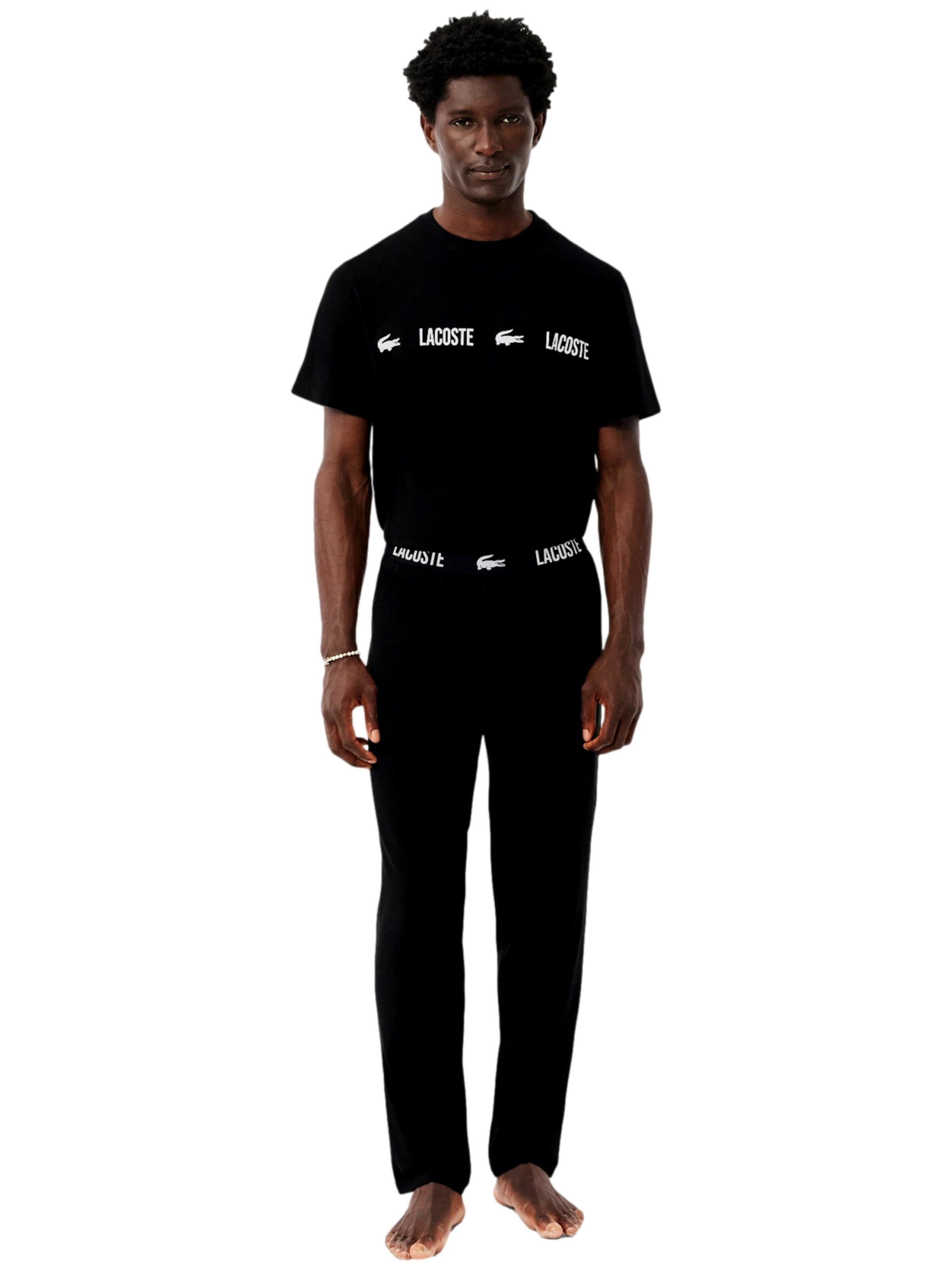 Pantaloncini da pigiama di LACOSTE in nero