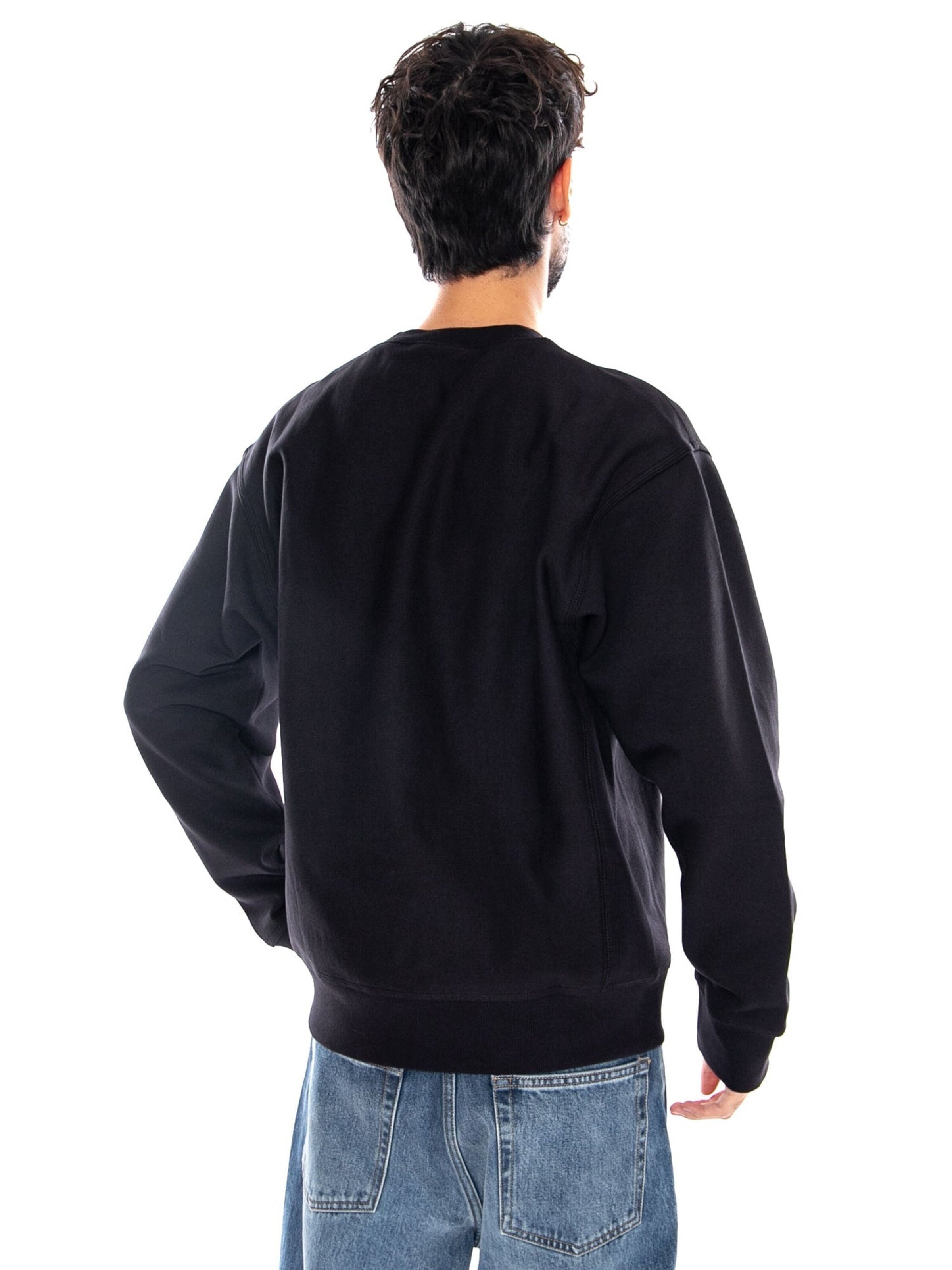 Carhartt WIP Sweatshirt 'AMERICAN SCRIPT SWEAT BLACK' in Zwart