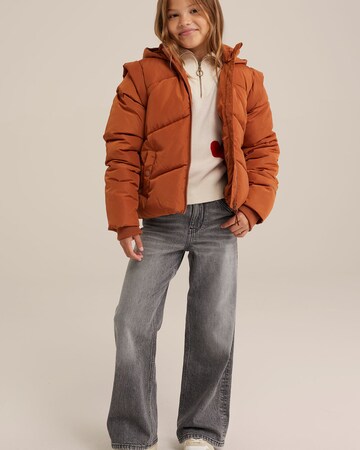 WE Fashion Winter jacket in Brown