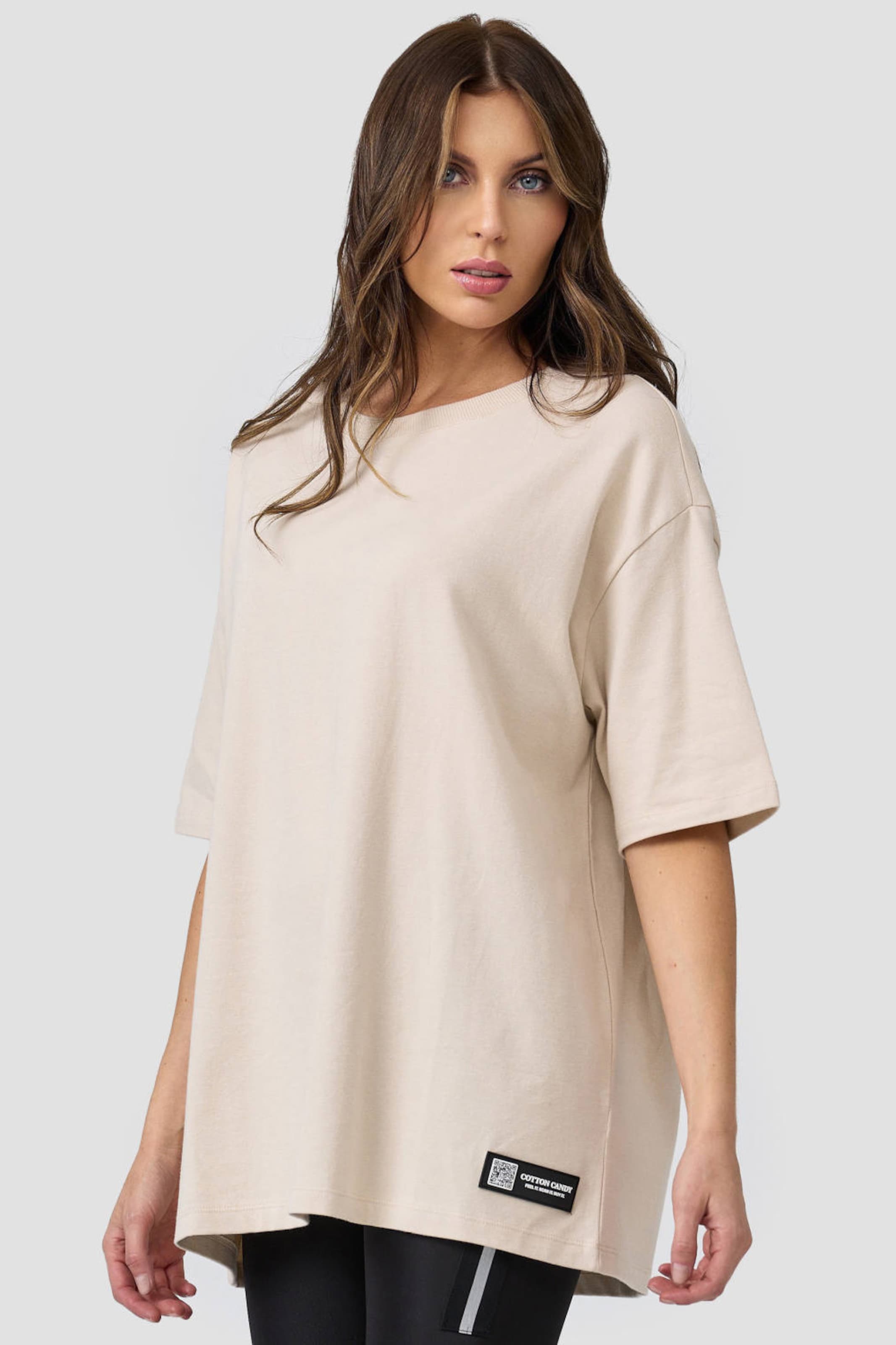Frauen Shirts & Tops Cotton Candy Rundhals-Shirt in Beige - PK35244