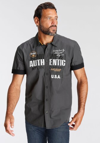 Man's World Slim Fit Hemd in Grau: predná strana