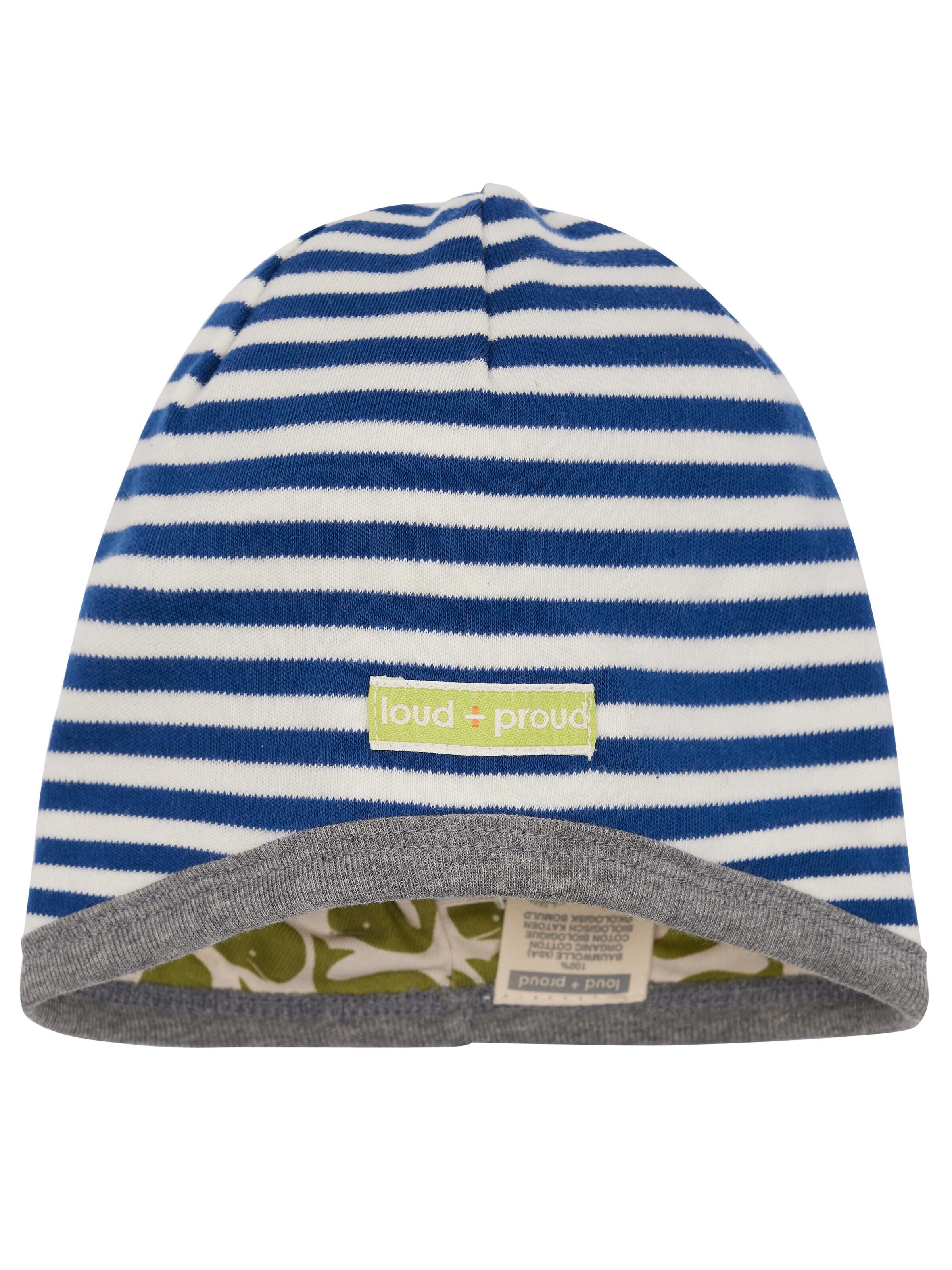 loud + proud Beanie in Blue: front