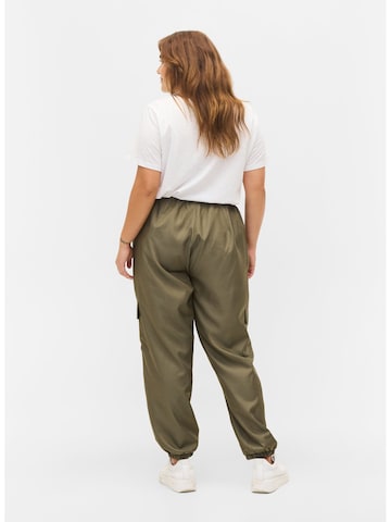 Zizzi Loose fit Cargo Pants 'XCARGO' in Green