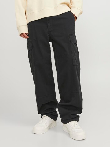 JACK & JONES Loosefit Cargobroek 'Karl Harlow' in Zwart: voorkant