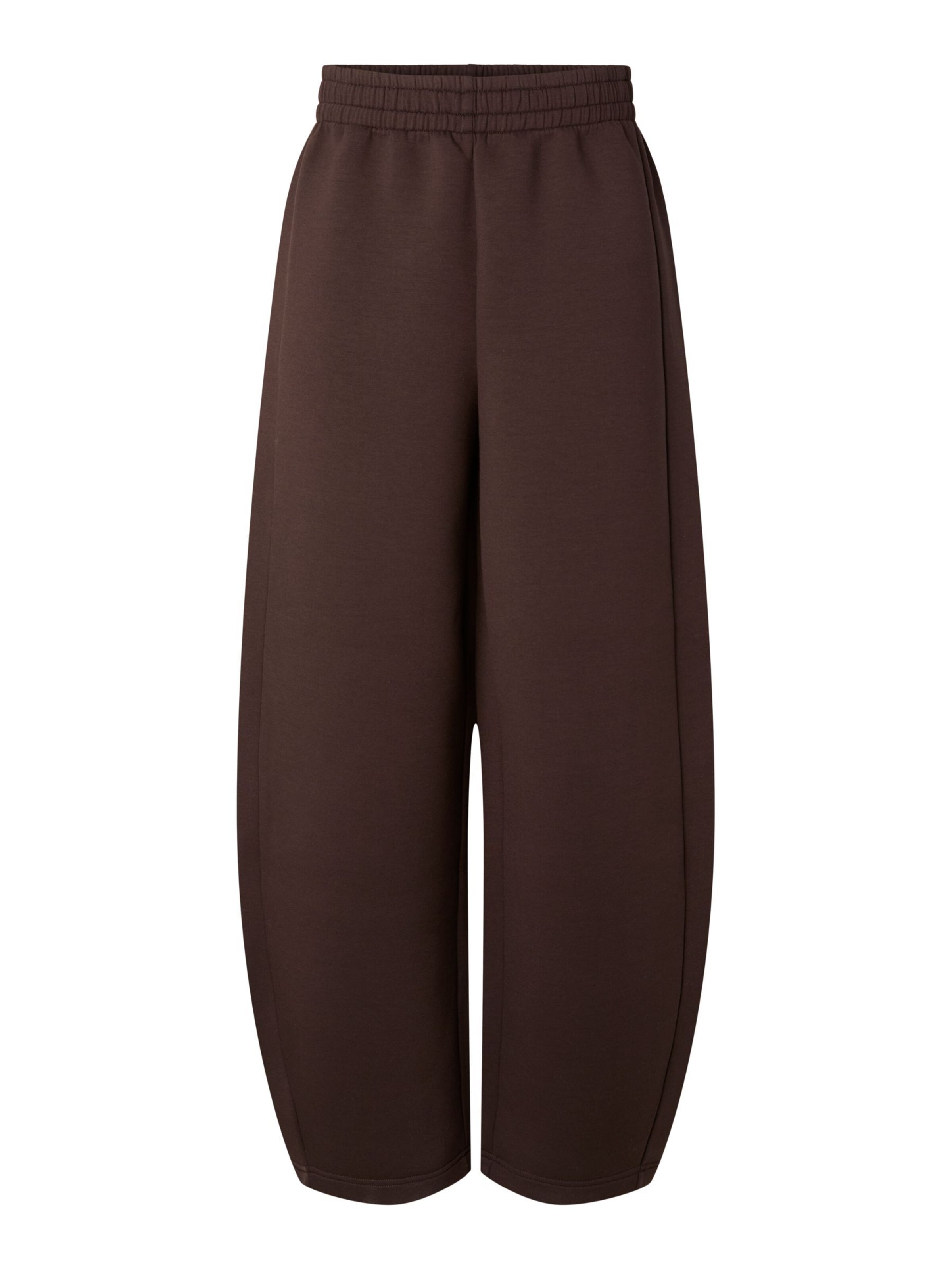 PIECES Wide leg Trousers 'BUCUBA' in Brown: front