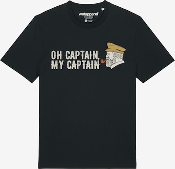 T-Shirt 'Oh Captain My Captain' Watapparel en noir : devant