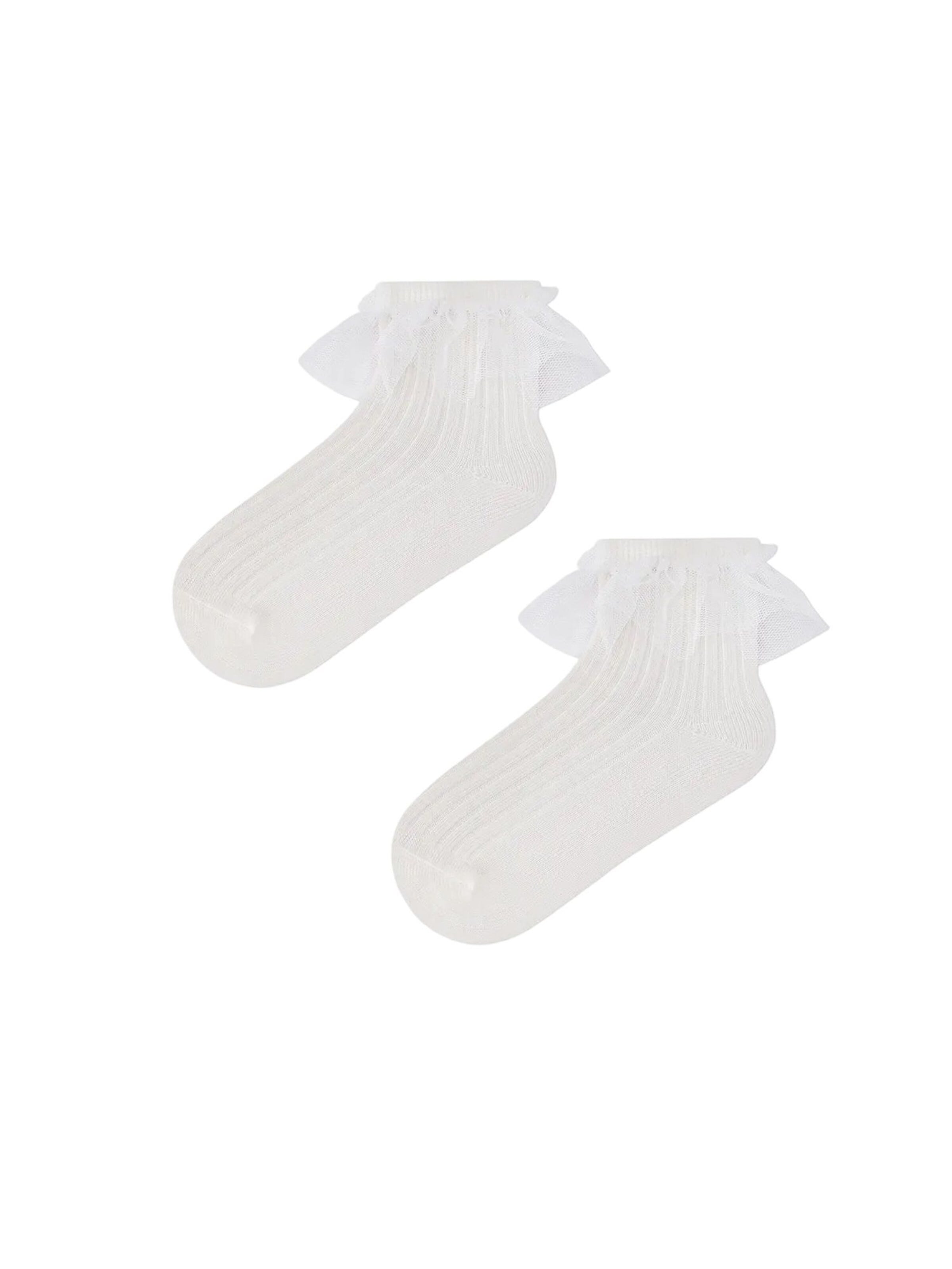 Penti Sokken 'PENTI Rüschen-Knöchelsocken' in Wit