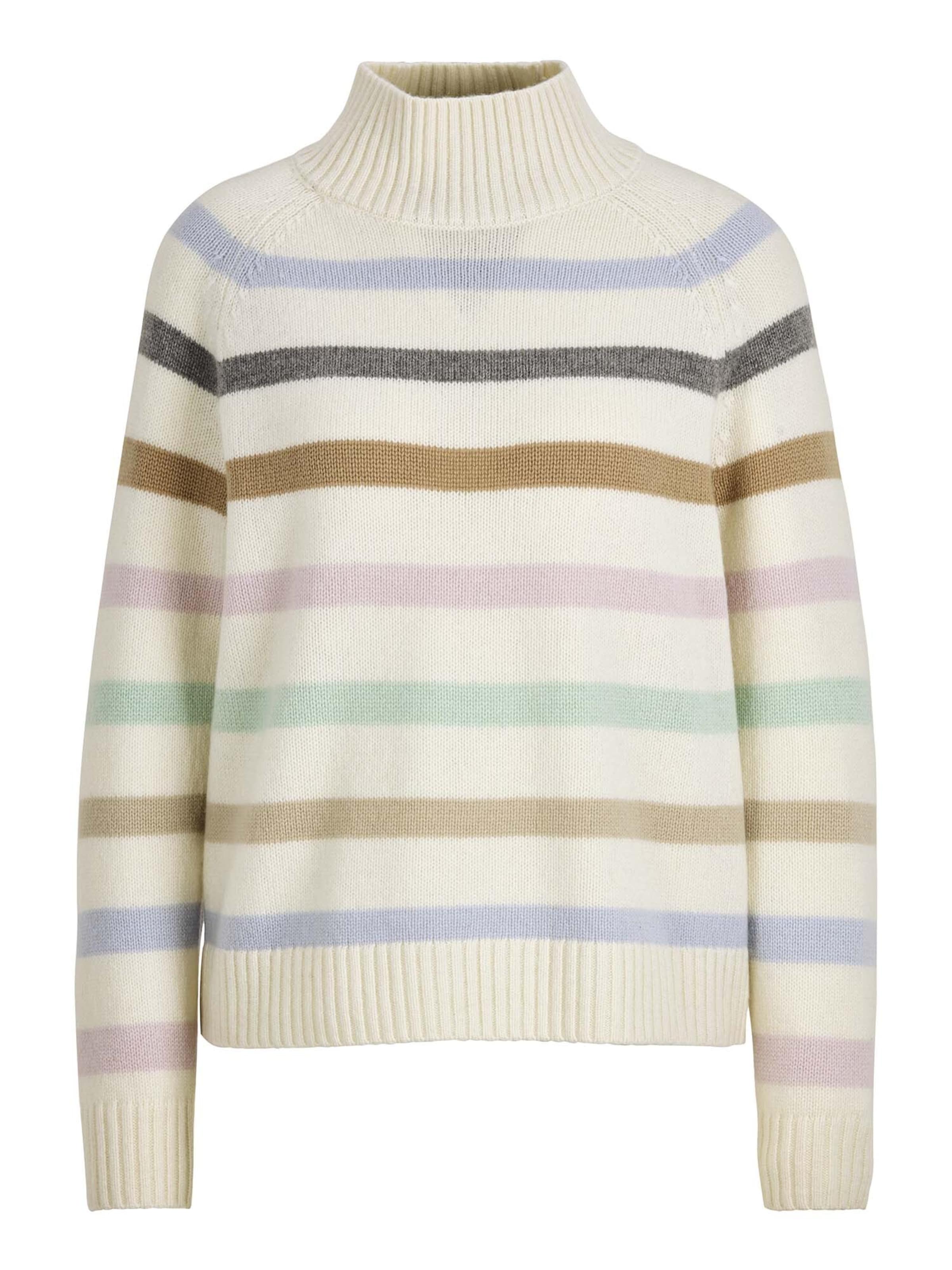 MADELEINE Pull-over en bleu / vert / rose / blanc cassé, Vue avec produit