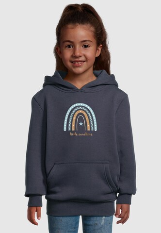 Merchcode Sweatshirt 'Rainbow Sunshine' in Blau: Vorderseite