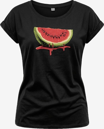 MAKAYA Shirt 'Watermelon' in Black: front