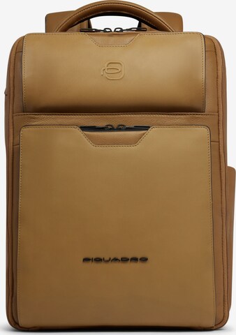 Piquadro Rucksack in Gelb: Vorderseite