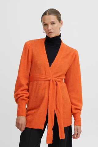 ICHI Strickjacke 'Kamara' in Orange: predná strana