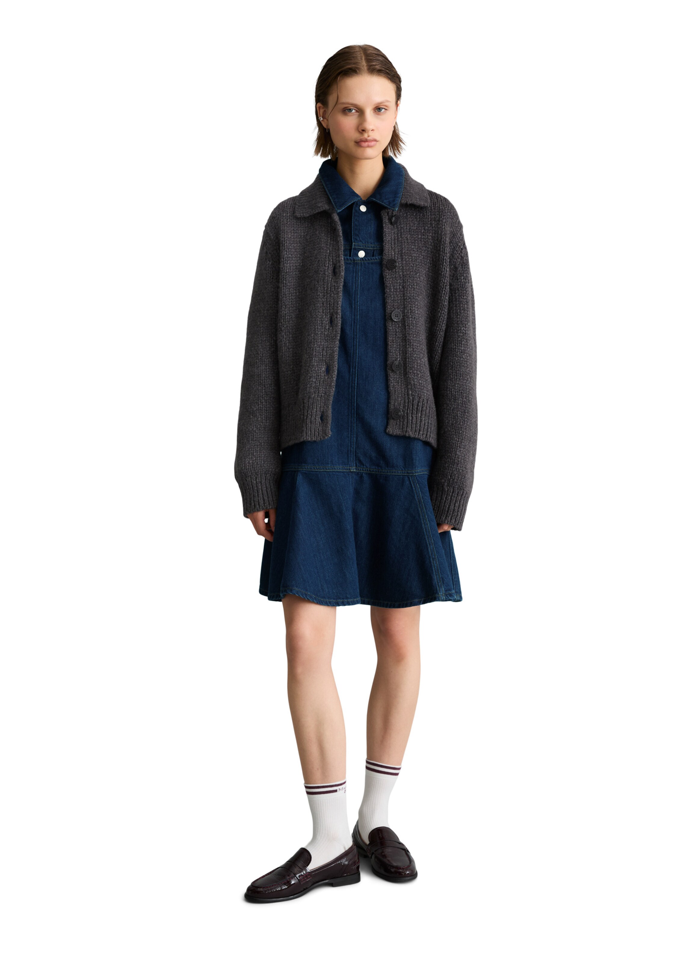 Marc O'Polo DENIM Gebreid vest in Grijs