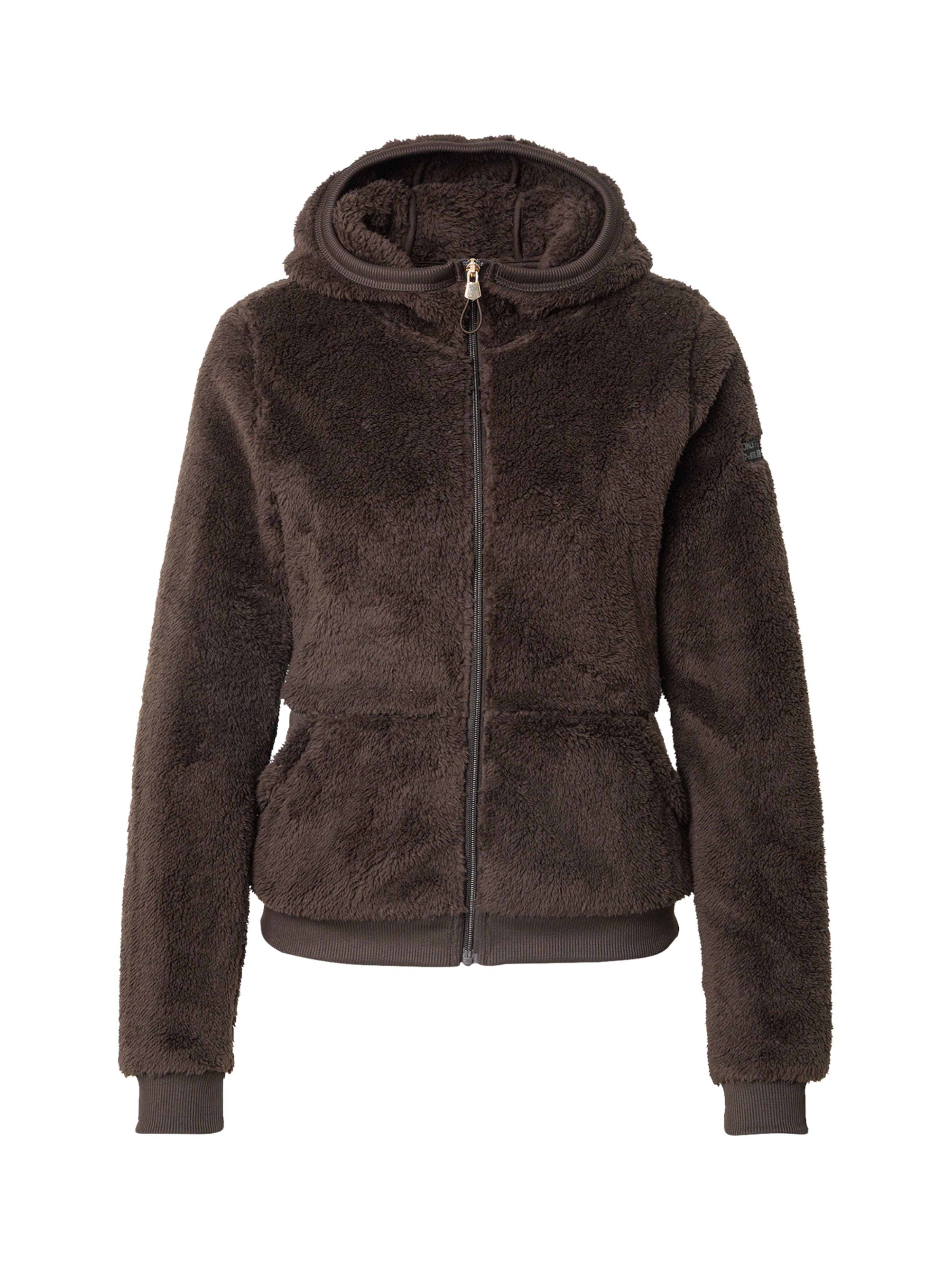 Giacca di pile funzionale 'ONPFluffy' di ONLY PLAY in marrone: frontale