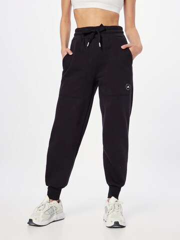 ADIDAS BY STELLA MCCARTNEY Tapered Workout Pants in Black: front