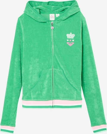 ROXY Knit Cardigan 'Roxy X Juicy Couture' in Green: front