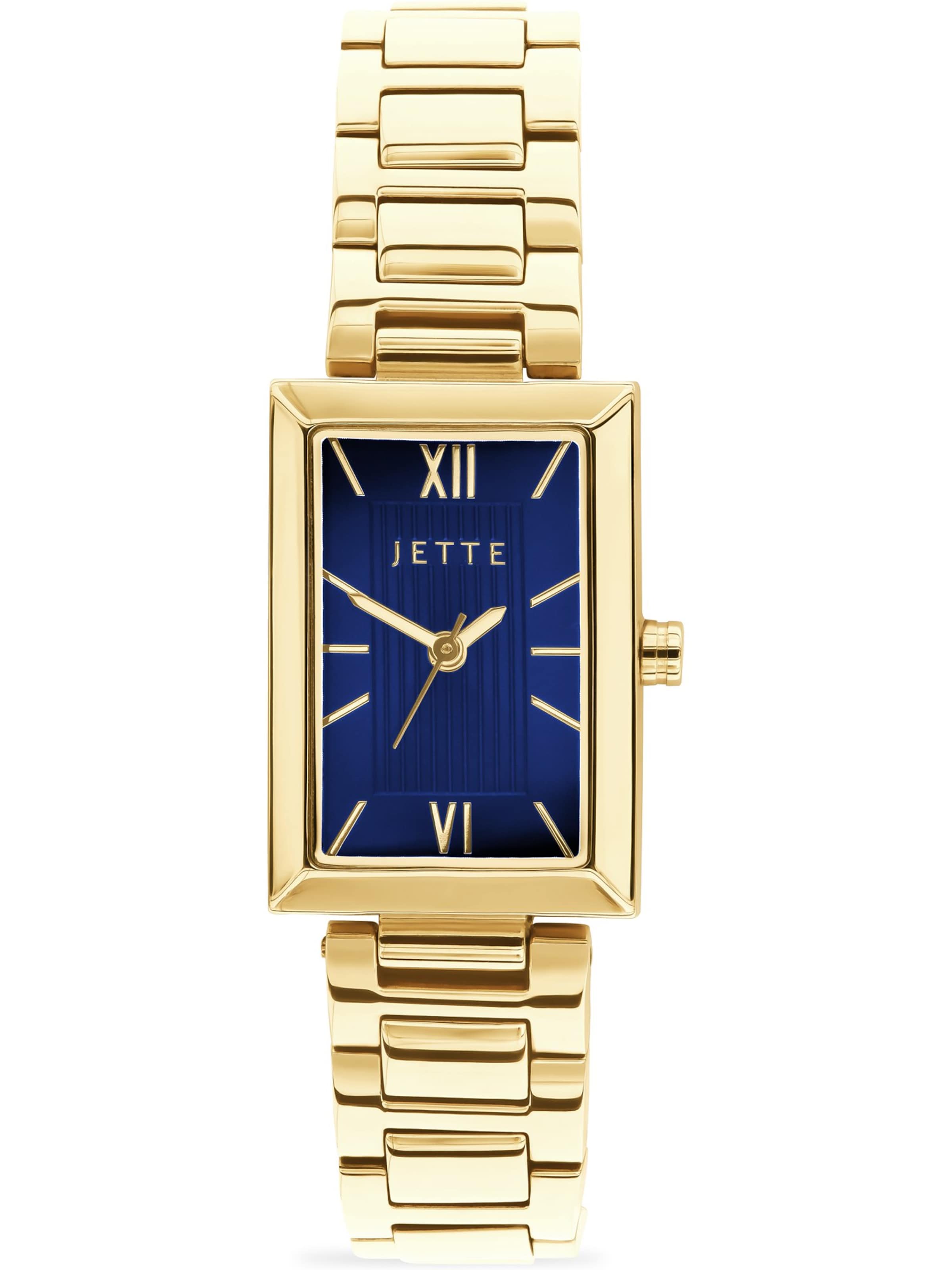 JETTE Analoguhr in Gold: Vorderseite