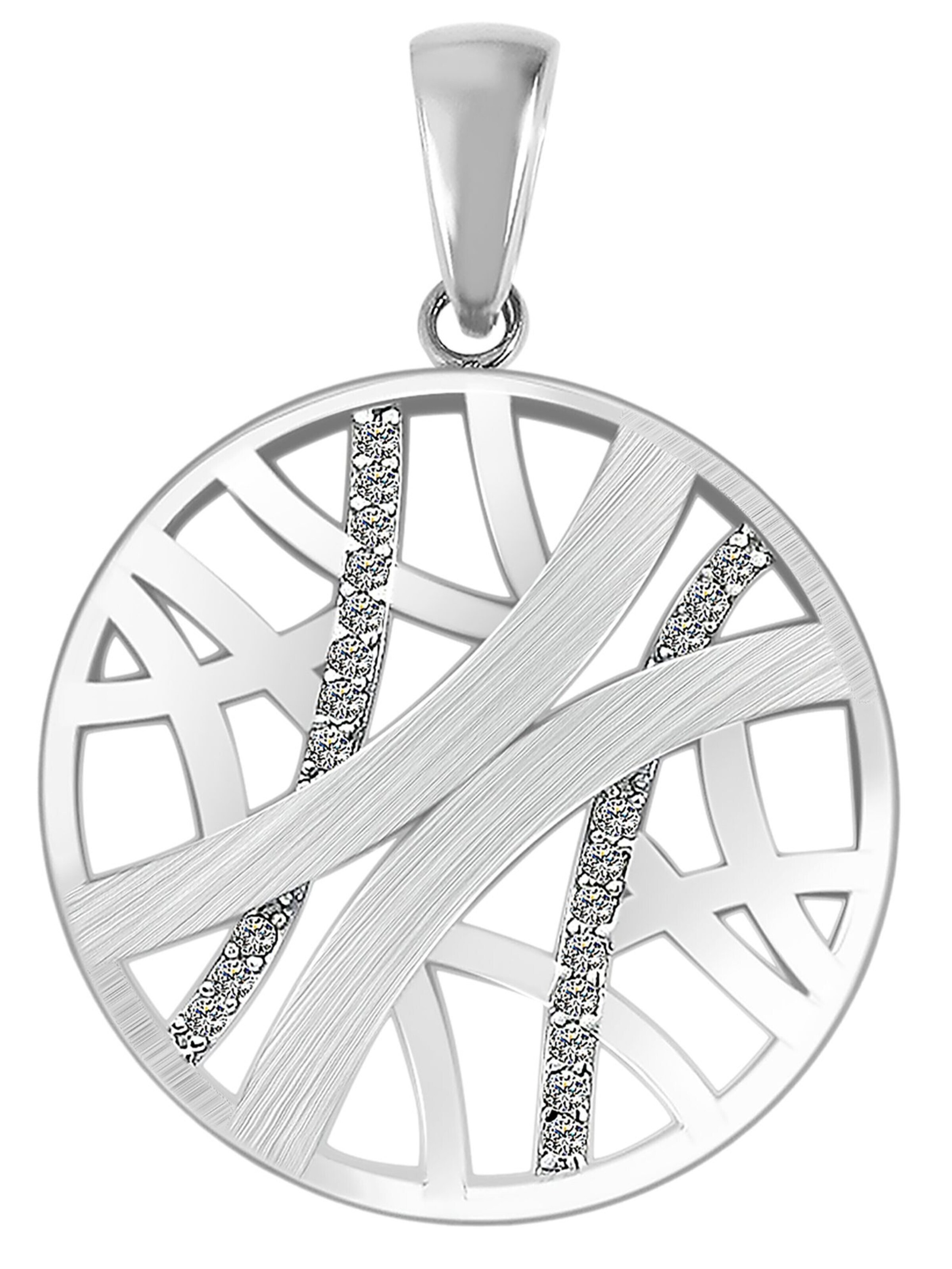 Akzent Pendant '"Mayumi" aus 925 Sterlingsilber, rhodiniert, langlebig' in Silver