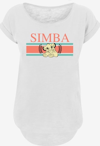 T-shirt 'Disney König der Löwen Simba' F4NT4STIC en blanc : devant
