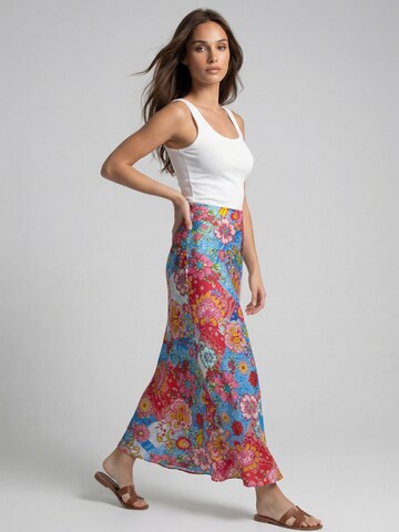 Introvertie VIENNA Rock 'Oia Bias Cut Silk Skirt'‌‌‌ in Mischfarben
