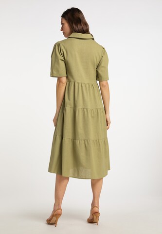 Usha Shirt Dress in Green