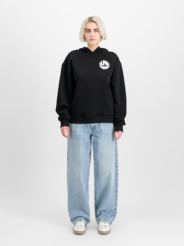 ALPHA INDUSTRIES Hoodie in Schwarz: Vorderseite