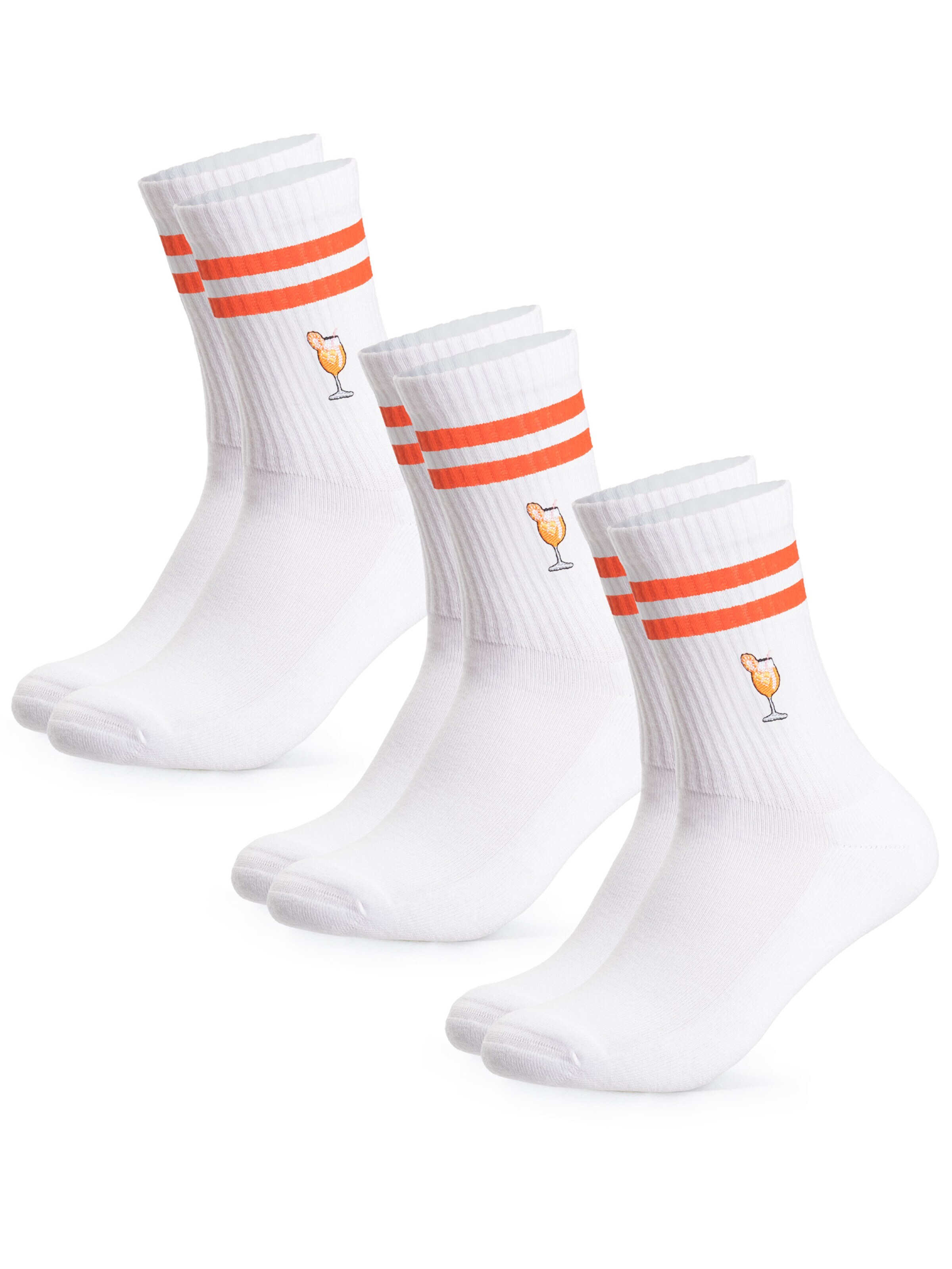 Occulto Athletic Socks 'Summer' in White: front