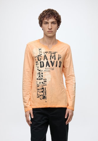 CAMP DAVID Shirt in Orange: front