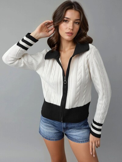 My fashion Cardigan 'Strickjacken' en S-L en blanc cassé, Vue avec produit
