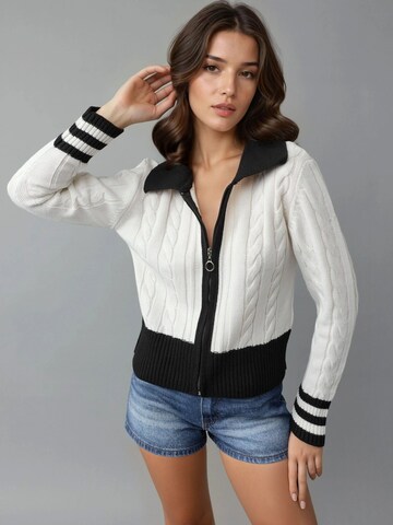 My fashion Knit Cardigan 'Strickjacken' in White: front