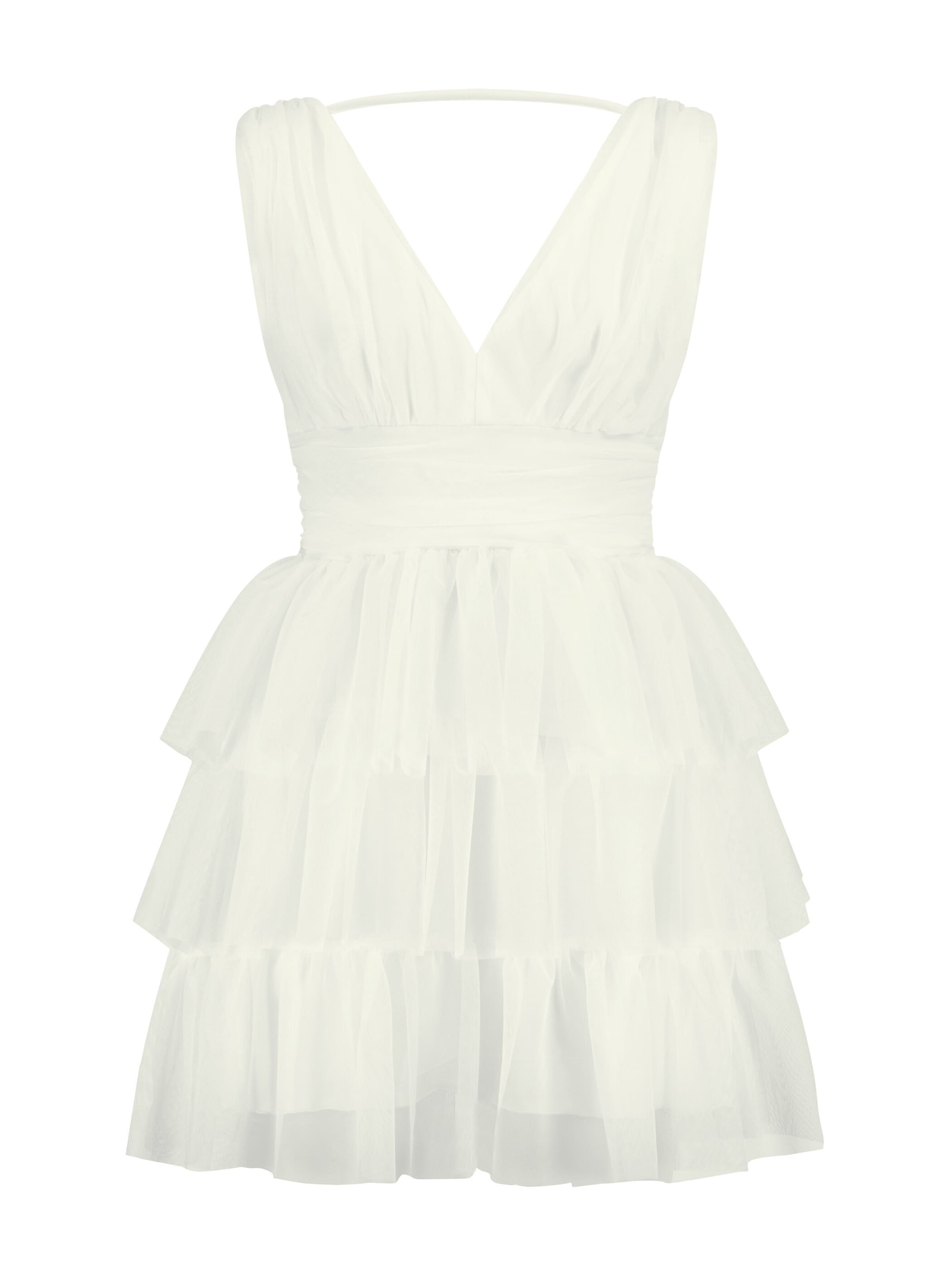 Nicowa Cocktailkleid in Weiß: Vorderseite