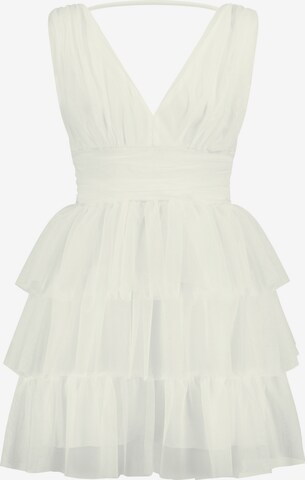 Robe de cocktail Nicowa en blanc : devant