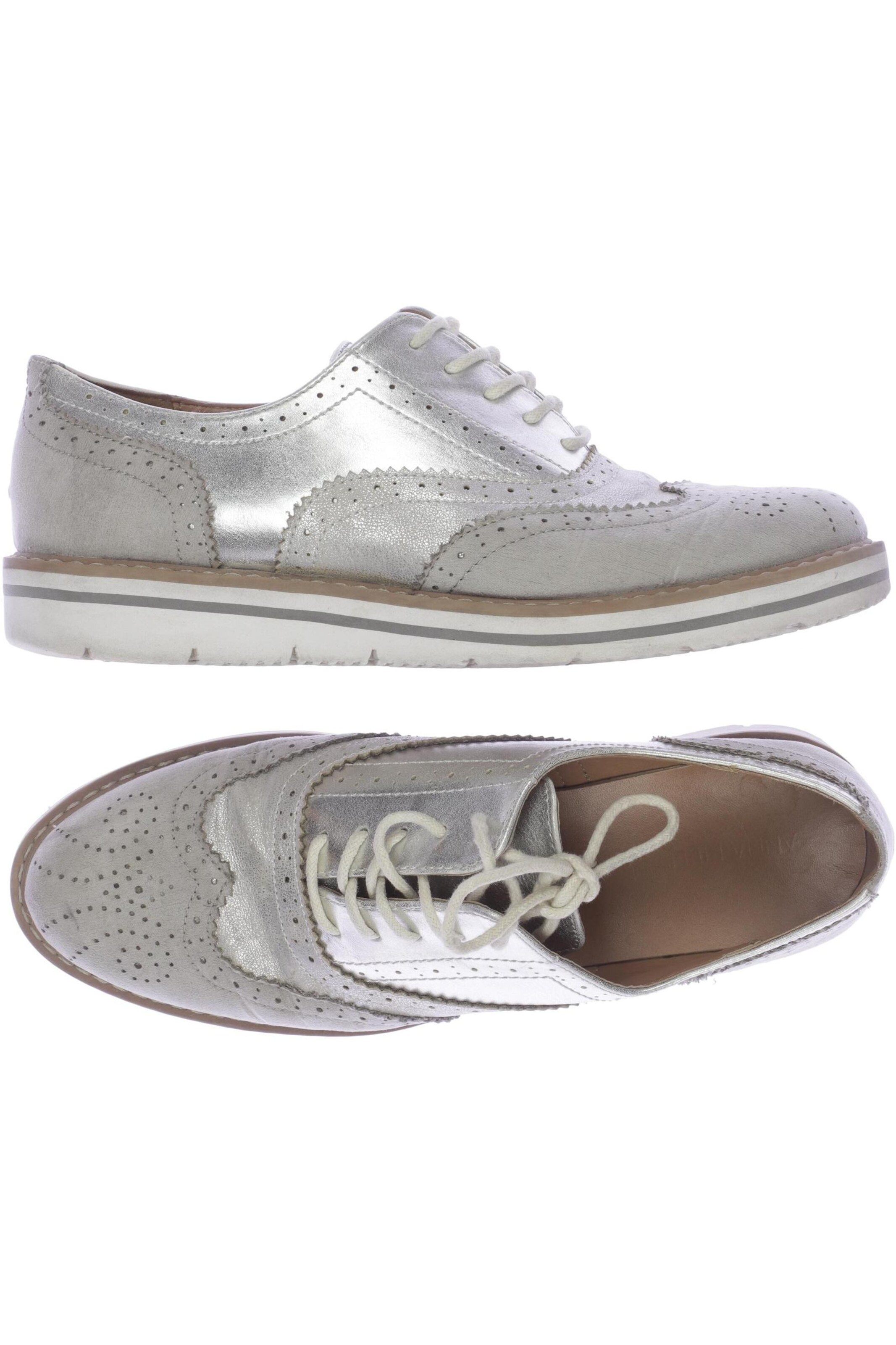 Anna Field Flats & Loafers in 39 in Grey: front