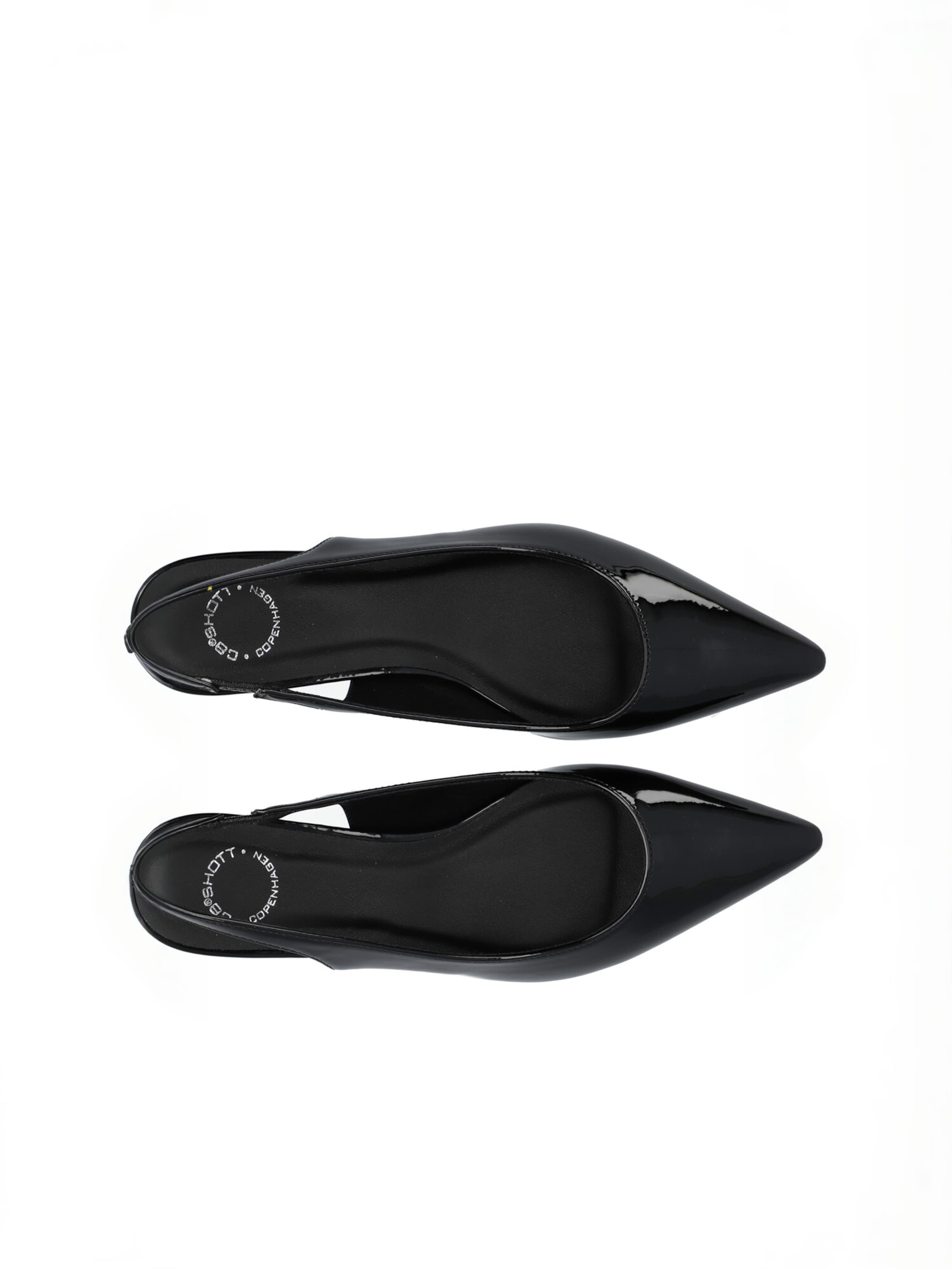 Ca'Shott - Sapatos abertos atrás ' CASANDREA ' em preto: topo
