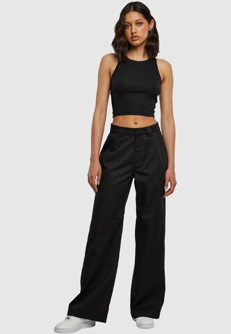 Wide leg Pantaloni de la Urban Classics pe negru