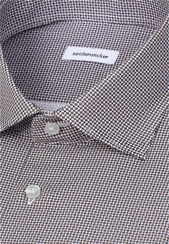 SEIDENSTICKER Slim fit Zakelijk overhemd 'Smart Essentials' in Grijs