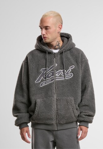 Karl Kani - Sudadera con cremallera 'Varsity' en gris