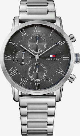 TOMMY HILFIGER Analog klokke 'DRESSED UP QUARZ MULTIFUNKTION' i sølv: forside