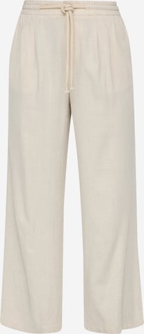 s.Oliver Wide leg Bandplooibroek in Beige: voorkant