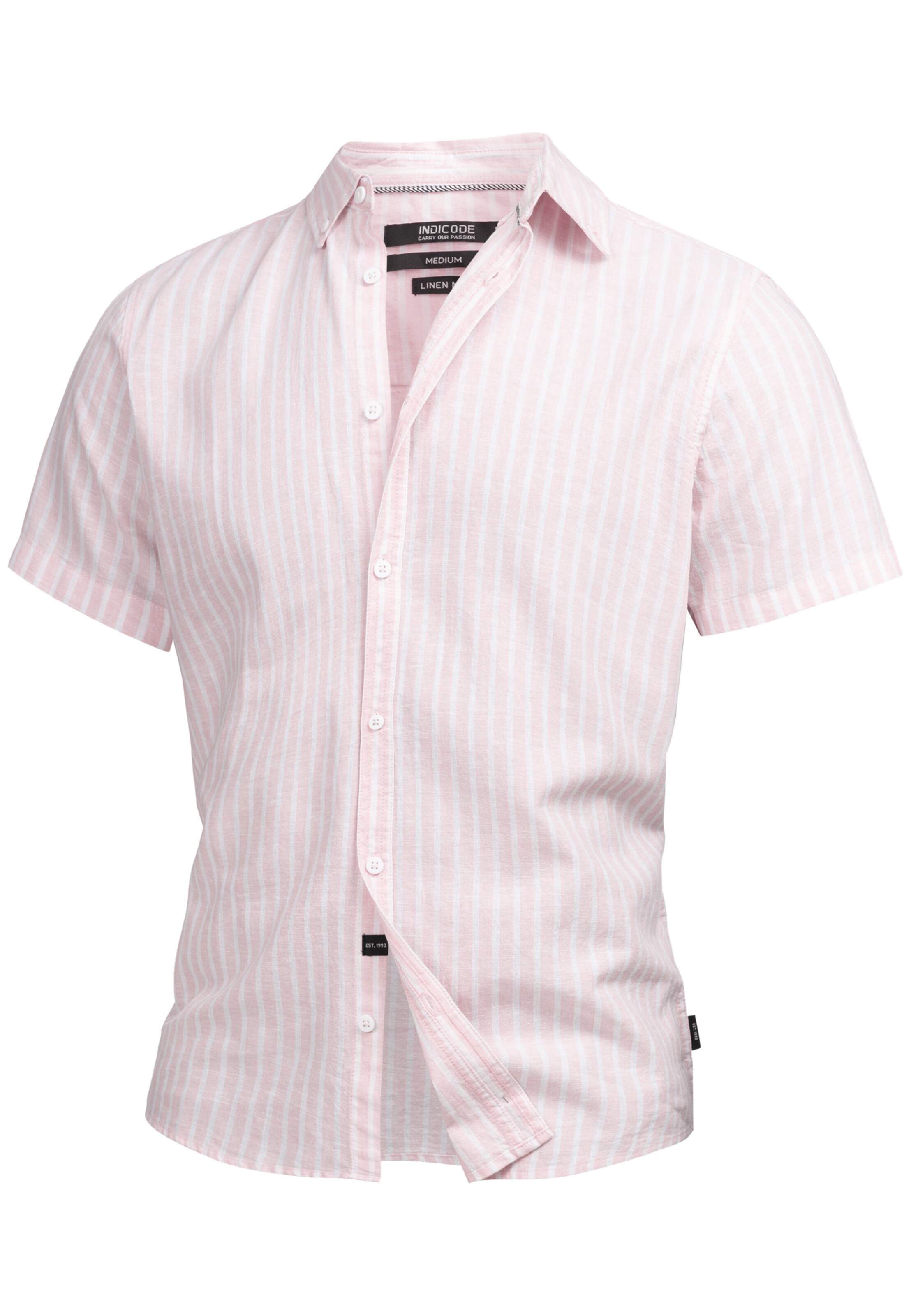 INDICODE JEANS Button Up Shirt 'INBravida' in Pink: front