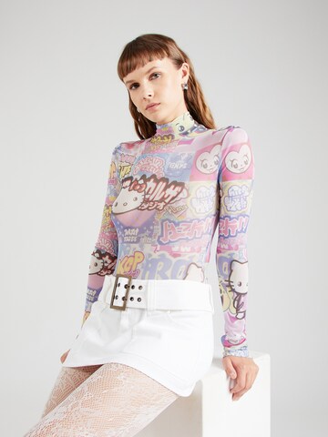 GCDS Shirt Bodysuit 'HELLO KITTY' in Mixed colors: front