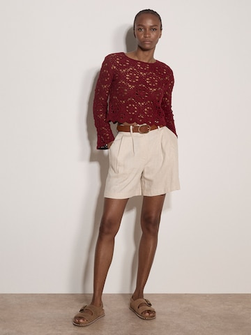 Chemisier ' ' Apricot en rouge