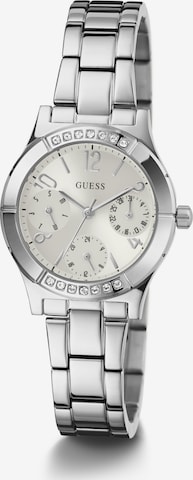 GUESS Analoog horloge ' PIPER ' in Zilver: voorkant